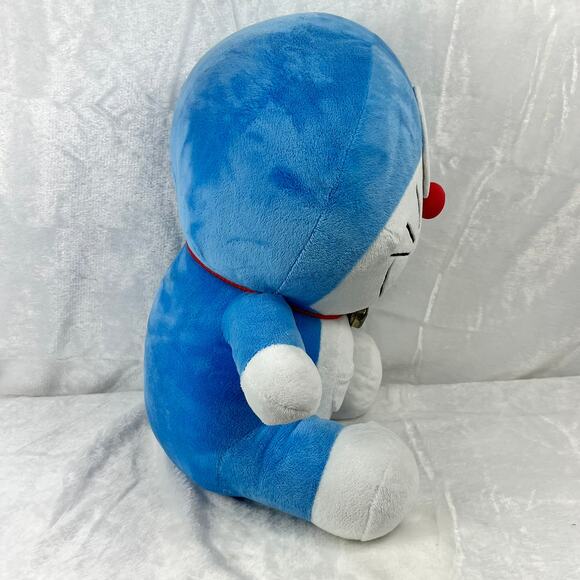 Vtg Doraemon Plush 17" Large Real Bell Blue White Stuffed Toy USA Seller 1999 - Picture 2 of 14